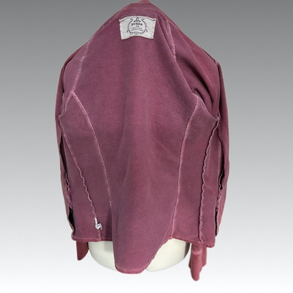 Vintage prAna Breathe Jacket Women XS Mauve Big Button Organic Cotton Boho Indie - Picture 9 of 11